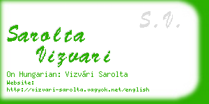 sarolta vizvari business card